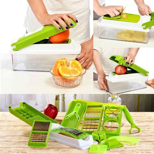 16-in-1 Multifunctional Vegetable Cutter & Slicer – Kitchen Tool with Interchangeable Blades