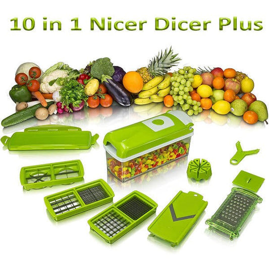 16-in-1 Multifunctional Vegetable Cutter & Slicer – Kitchen Tool with Interchangeable Blades
