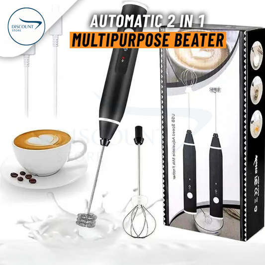 2 in 1 Rechargeable Electric Coffee Beater & Frother