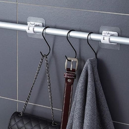 Self Adhesive Curtain Rod Holder Hooks